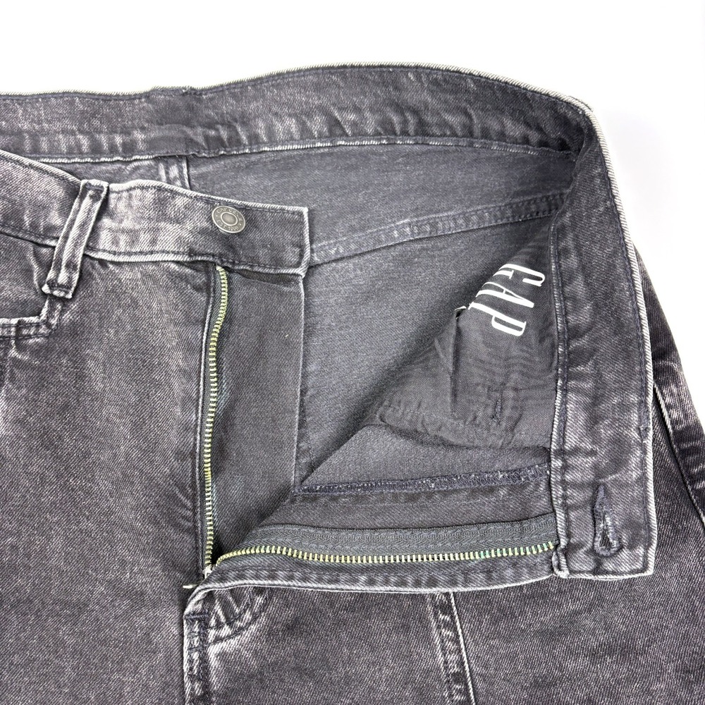 Gap 90s Loose Cargo Jeans Womens Sz 8 Black Wash Grunge Skater Street Y2K Baggy - Picture 6 of 16